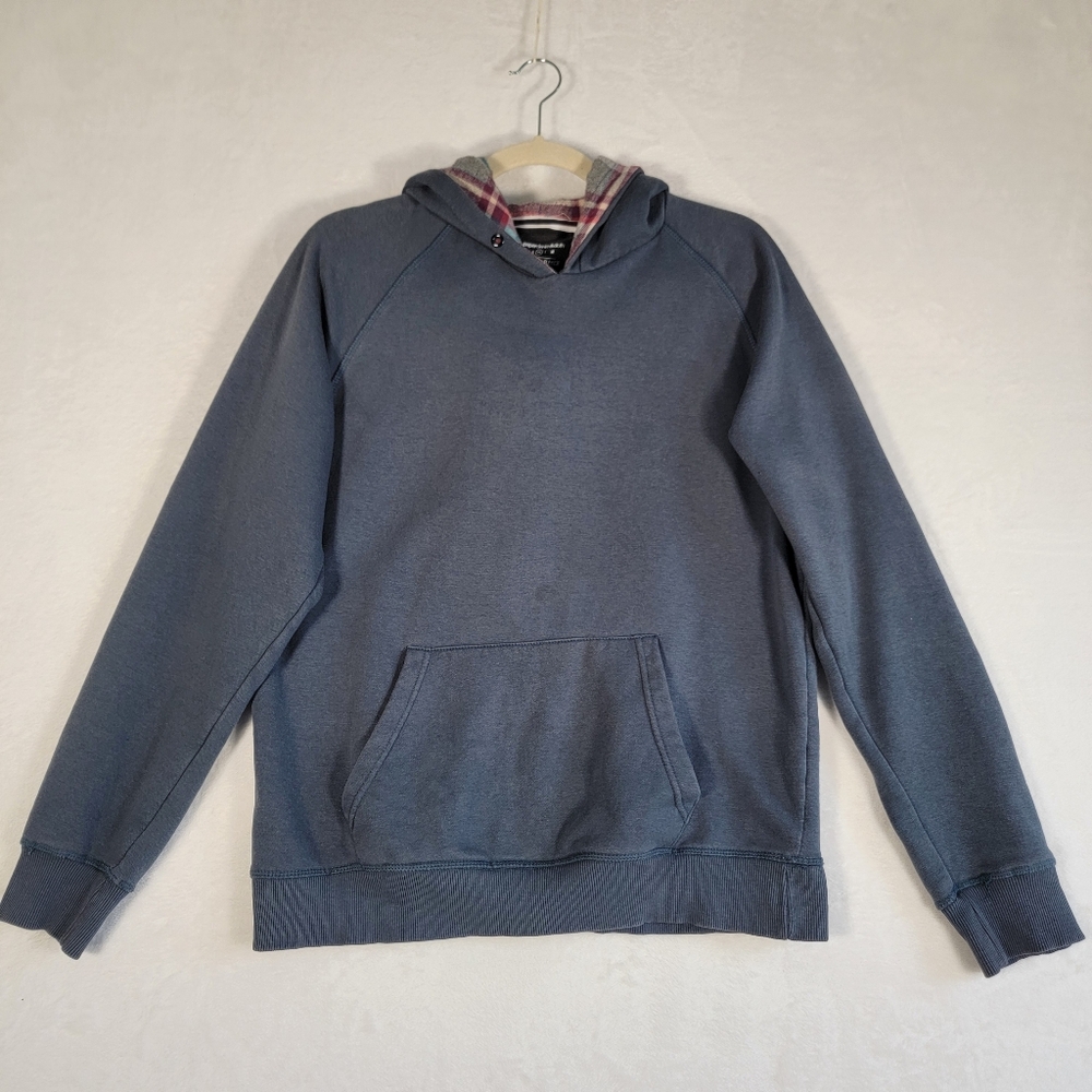 Paper Denim & Cloth Athletic Fleece Soft Feel Hoodie in Blue, Size M